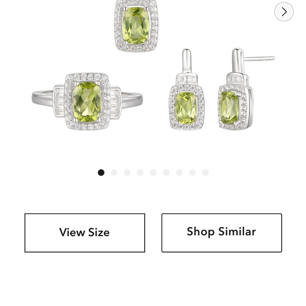 Helzberg Diamonds Peridot & Sapphire Sterling Silver Jewelry Set - Picture 2 of 2